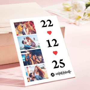 Scannable Music Photo Plaque Custom Keychain Personalized Night Light Gift For Her