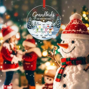 Personalized Snowman Ornament with Name Christmas Family Ornament for Christmas Gifts