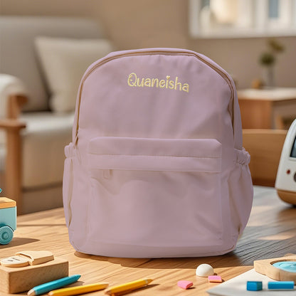 Size reference of personalised rabbit ear backpack, 27cm x 33cm x 12cm, showing compact dimensions for a child’s personalised backpack