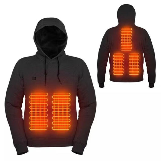 Heated Hoodie for Men & Women — Unisex Electric Thermal Sweatshirt