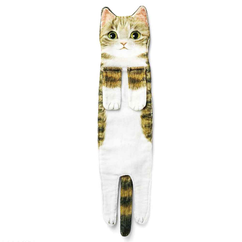 Cute Cat Decor Hanging Face Towels Soft Funny Face Towels Gift for Women Cat Lovers