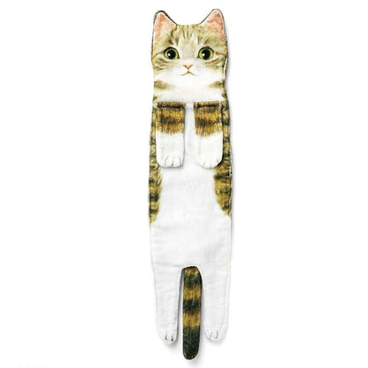 Cute Cat Decor Hanging Face Towels Soft Funny Face Towels Gift for Women Cat Lovers