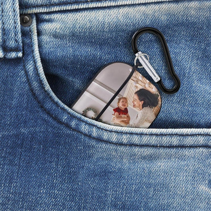 Close-up of print quality on the photo AirPods Pro case using UV printing for vivid colours.