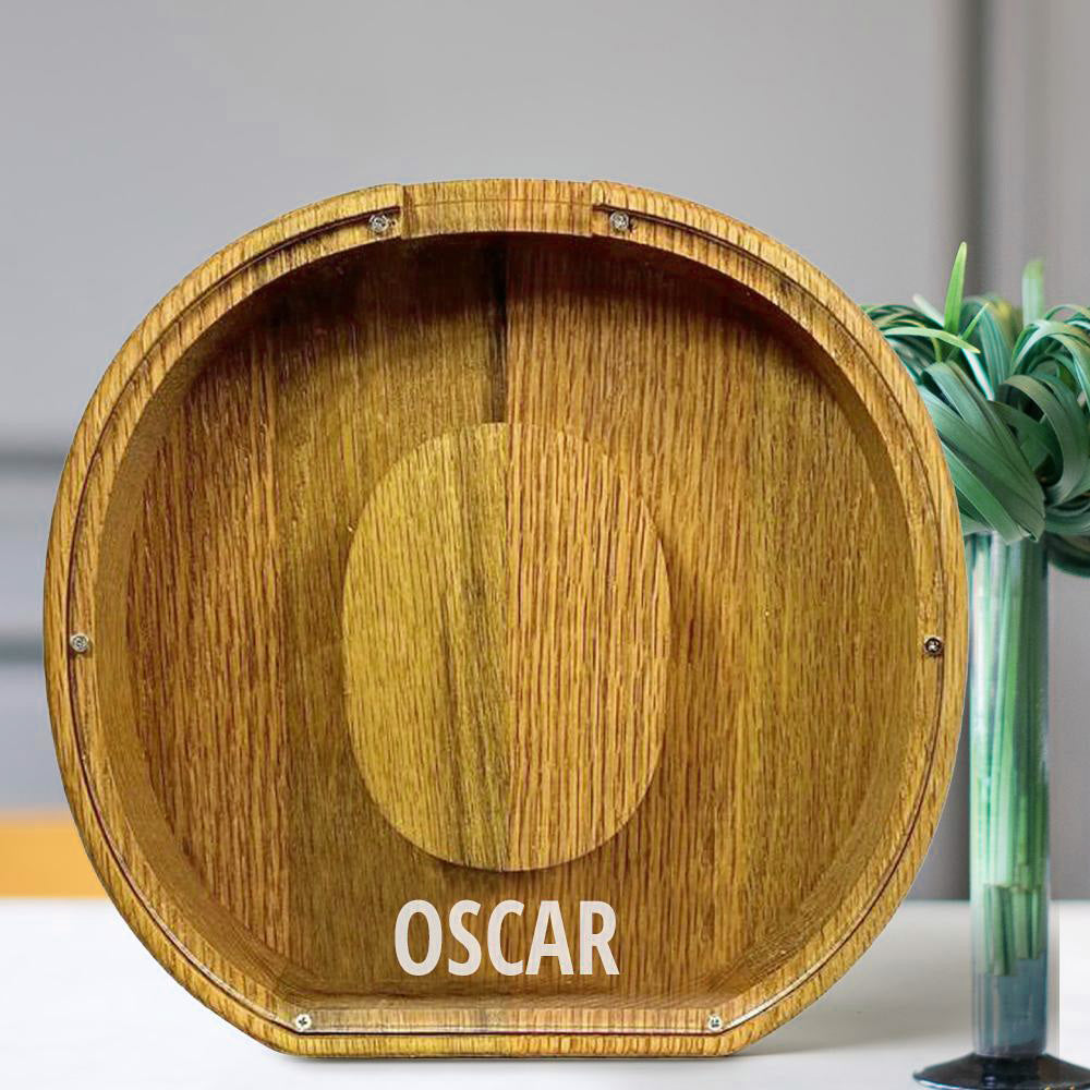 Personalised 26 Letters Piggy Bank - Custom Name Wooden Money Box in Tung Wood