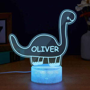 Personalized Name Dinosaur Acrylic Night Light
