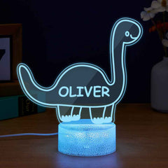 Personalized Name Dinosaur Acrylic Night Light