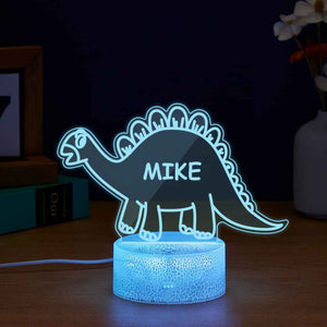 Personalized Name Dinosaur Acrylic Night Light