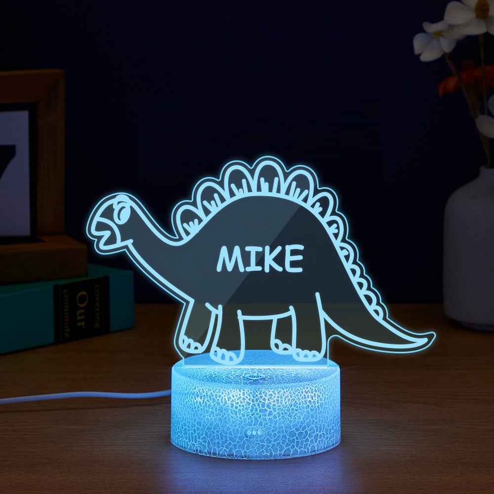 Personalized Name Dinosaur Acrylic Night Light