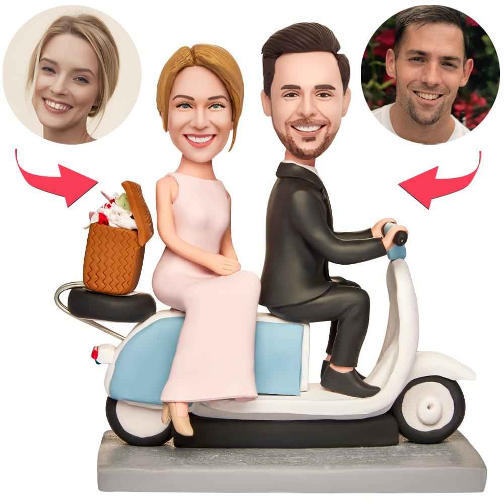 Wedding Gift Honeymoon Trip Custom Bobblehead with Engraved Text