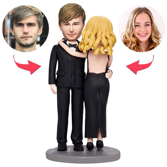 Valentine's Love Spy custom bobblehead with personalised head and engraved base – a personalised engraved gift popular with custom bobblehead Australia and personalised bobblehead UK shoppers
