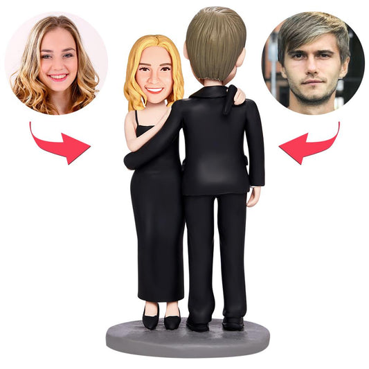 Valentine's Love Spy custom bobblehead with personalised head and engraved base – a personalised engraved gift popular with custom bobblehead Australia and personalised bobblehead UK shoppers