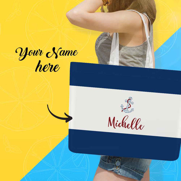 Personalized Double-Sided Tote Bag for Weddings Without Zipper