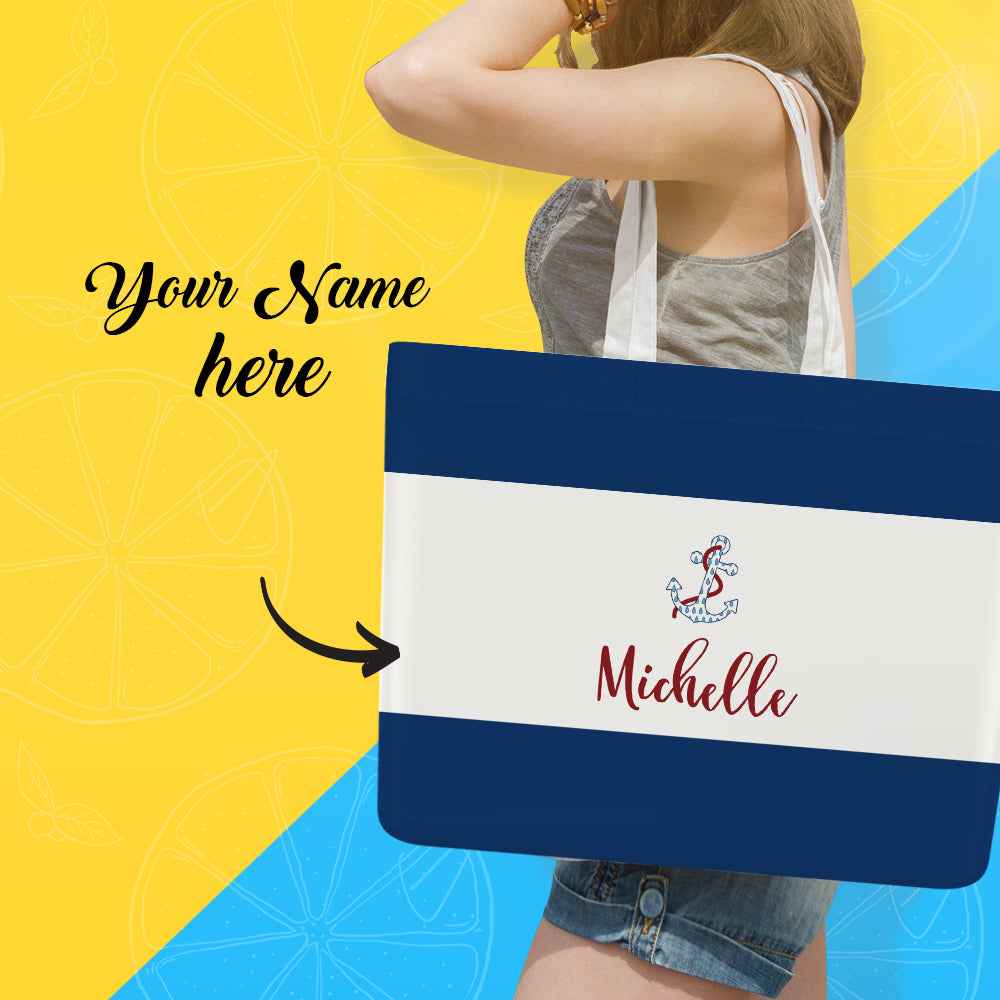 Personalized Double-Sided Tote Bag for Weddings Without Zipper