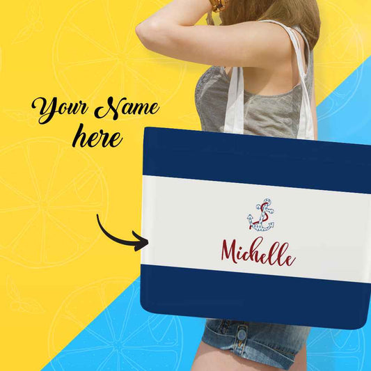 Personalized Double-Sided Tote Bag for Weddings Without Zipper