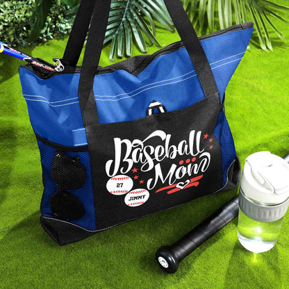 Personalised Baseball & Softball Mum Tote Bag - Unique Gift for Sports Lovers