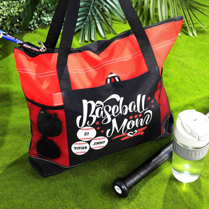 Personalised Baseball & Softball Mum Tote Bag - Unique Gift for Sports Lovers