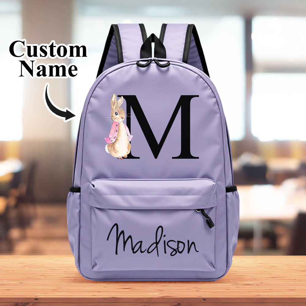Base and corner detail of personalised rabbit backpack – reinforced Oxford fabric base for everyday use and light wear, built to last