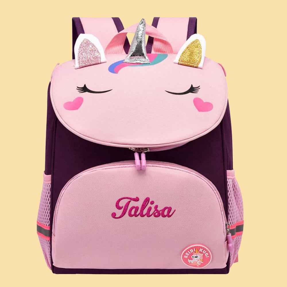 Personalized Name Embroidery Backpack Custom Unicorn Backpack School Bags Gift for Kids