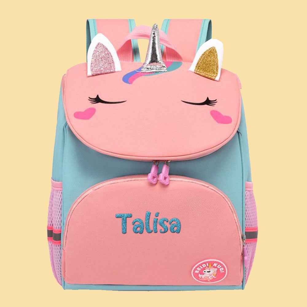Personalized Name Embroidery Backpack Custom Unicorn Backpack School Bags Gift for Kids