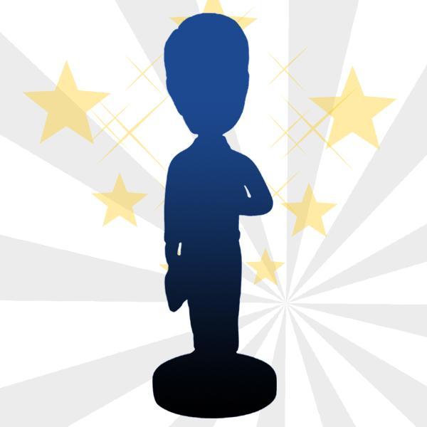 Fully Customisable One Person Bobblehead with Engraved Text