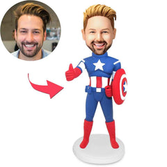 Best Captain America Popular Custom Bobblehead With Engraved Text