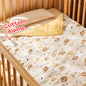 Full view of the personalised cotton baby blanket with embroidered name.