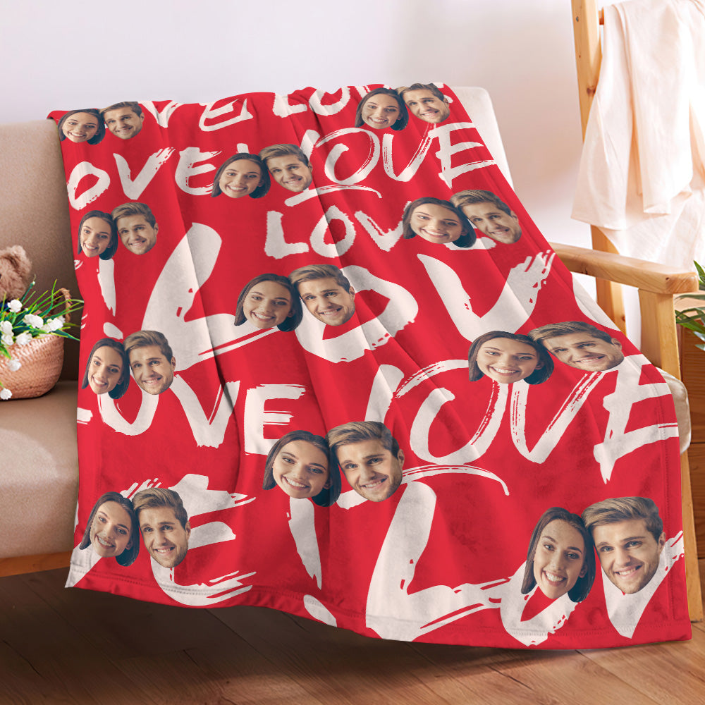 Close-up of plush reverse of personalised photo blanket highlighting softness and warmth — perfect travel blanket or sofa throw gift