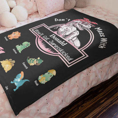 Custom Engraved Blanket Custom Dinosaurs Don't Mess With Mamasaurus Best Gift For Mother