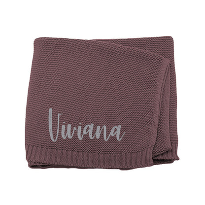 Flat lay showing dimensions: approx 80×100 cm baby blanket.