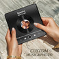 Personalised Photo Music Fridge Magnet in black frame (10 x 10 x 1 cm) showing a romantic photo — rechargeable Type‑C music module, no‑phone playback, ideal personalised gift