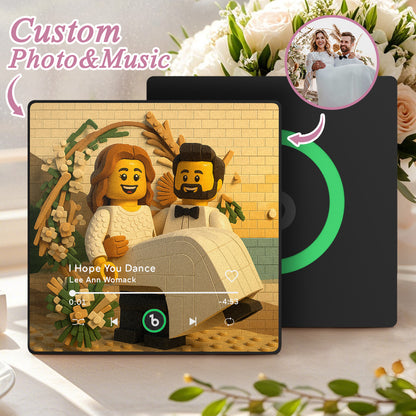 FridgeBeats Framed 4.0 Custom Photo Music Fridge Magnet - Personalised Song Player Wedding Gift