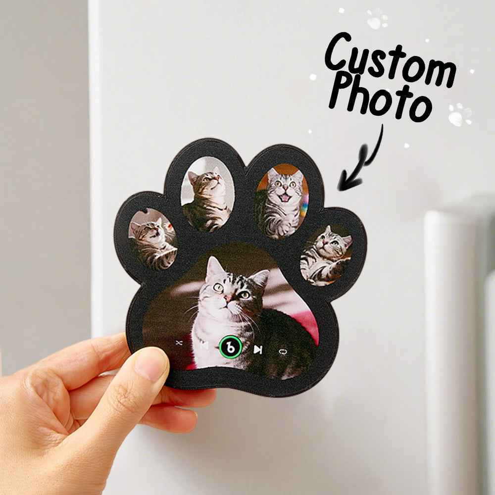 FridgeBeats Framed 4.0 Custom Music Fridge Magnet Personalized Paw Print Song Magnets That Can Play Music Anniversary Gifts Memorial Gifts