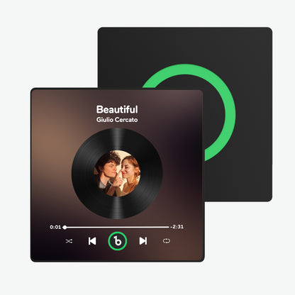 Selection of colourful FridgeBeats playable album magnets displayed together — personalised music magnets for couples and romantic occasions