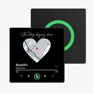 FridgeBeats Framed Custom Music Fridge Magnet with Map New 4.0 Upgrade Fridge Magnet Anniversary Gifts