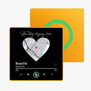 FridgeBeats Framed Custom Music Fridge Magnet with Map New 4.0 Upgrade Fridge Magnet Anniversary Gifts