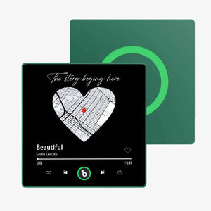 FridgeBeats Framed Custom Music Fridge Magnet with Map New 4.0 Upgrade Fridge Magnet Anniversary Gifts