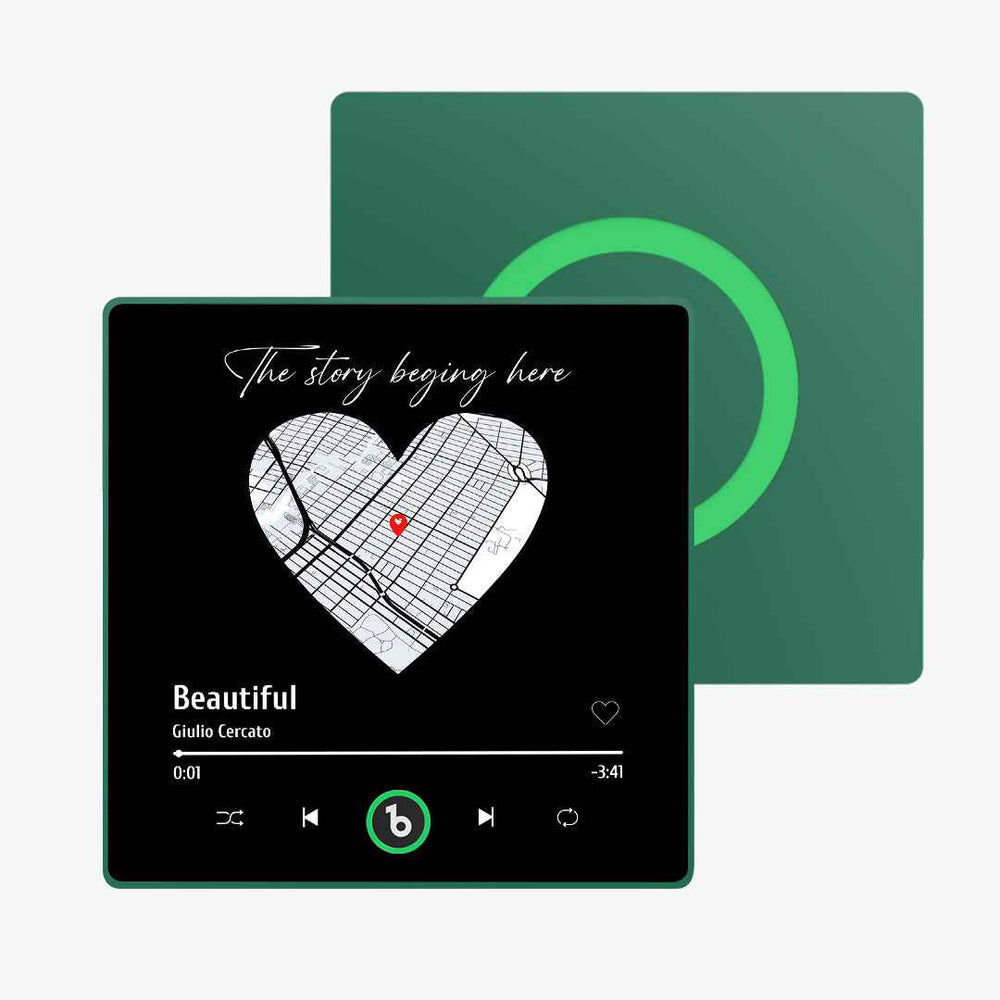 FridgeBeats Framed Custom Music Fridge Magnet with Map New 4.0 Upgrade Fridge Magnet Anniversary Gifts