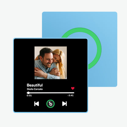 FridgeBeats personalised music magnet presented with gift box – perfect customised Valentine’s or anniversary present with uploaded MP3