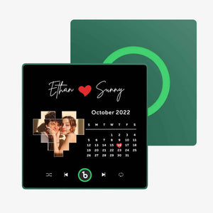 FridgeBeats Framed Custom Music Fridge Magnet Colorful Frame Love Calendar Fridge Magnet with Photo Unique Gift for Couple New 4.0 Upgrade