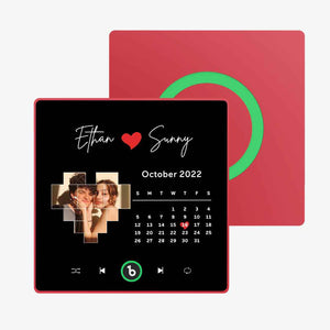 FridgeBeats Framed Custom Music Fridge Magnet Colorful Frame Love Calendar Fridge Magnet with Photo Unique Gift for Couple New 4.0 Upgrade