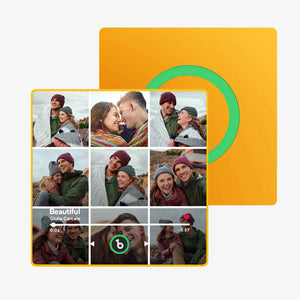 FridgeBeats Framed Custom Music Fridge Magnet and Photo Wall Photo Sticker Music Movement That Can Be Played Gift for Couple New 4.0