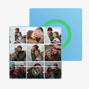 FridgeBeats Framed Custom Music Fridge Magnet and Photo Wall Photo Sticker Music Movement That Can Be Played Gift for Couple New 4.0