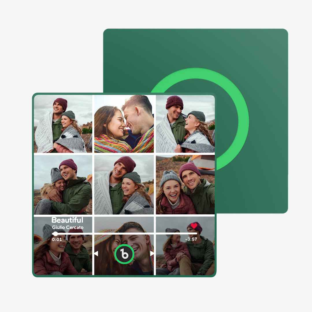 FridgeBeats Framed Custom Music Fridge Magnet and Photo Wall Photo Sticker Music Movement That Can Be Played Gift for Couple New 4.0