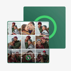 FridgeBeats Framed Custom Music Fridge Magnet and Photo Wall Photo Sticker Music Movement That Can Be Played Gift for Couple New 4.0