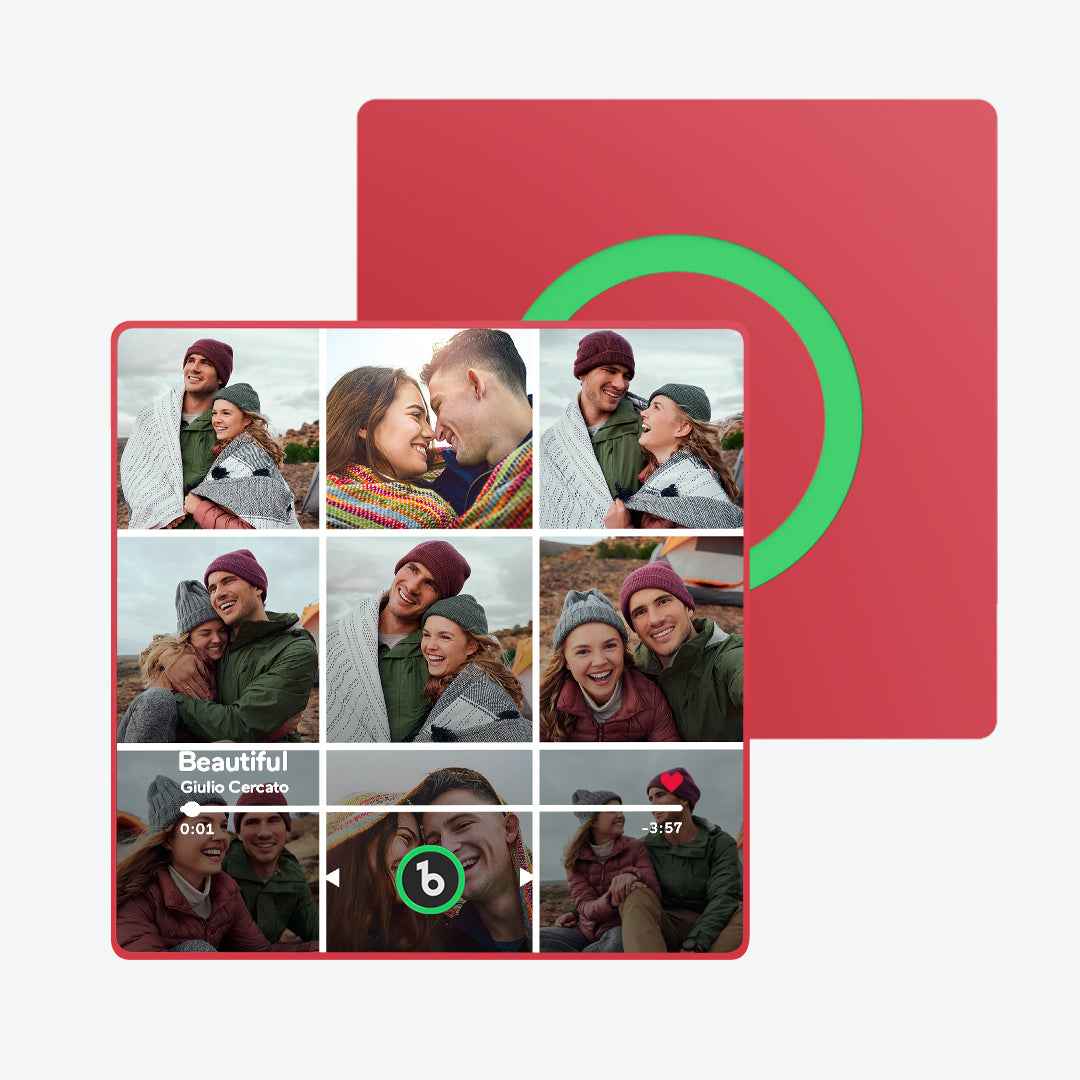 FridgeBeats Framed Custom Music Fridge Magnet and Photo Wall Photo Sticker Music Movement That Can Be Played Gift for Couple New 4.0