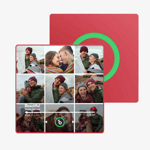 FridgeBeats Framed Custom Music Fridge Magnet and Photo Wall Photo Sticker Music Movement That Can Be Played Gift for Couple New 4.0