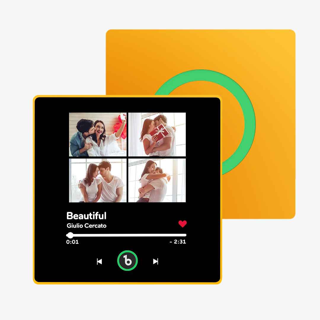 FridgeBeats Framed Custom Music Fridge Magnet 4 Photos with Frame New 4.0 Upgrade Colorful Album Fridge Magnet Gifts for Girlfriend