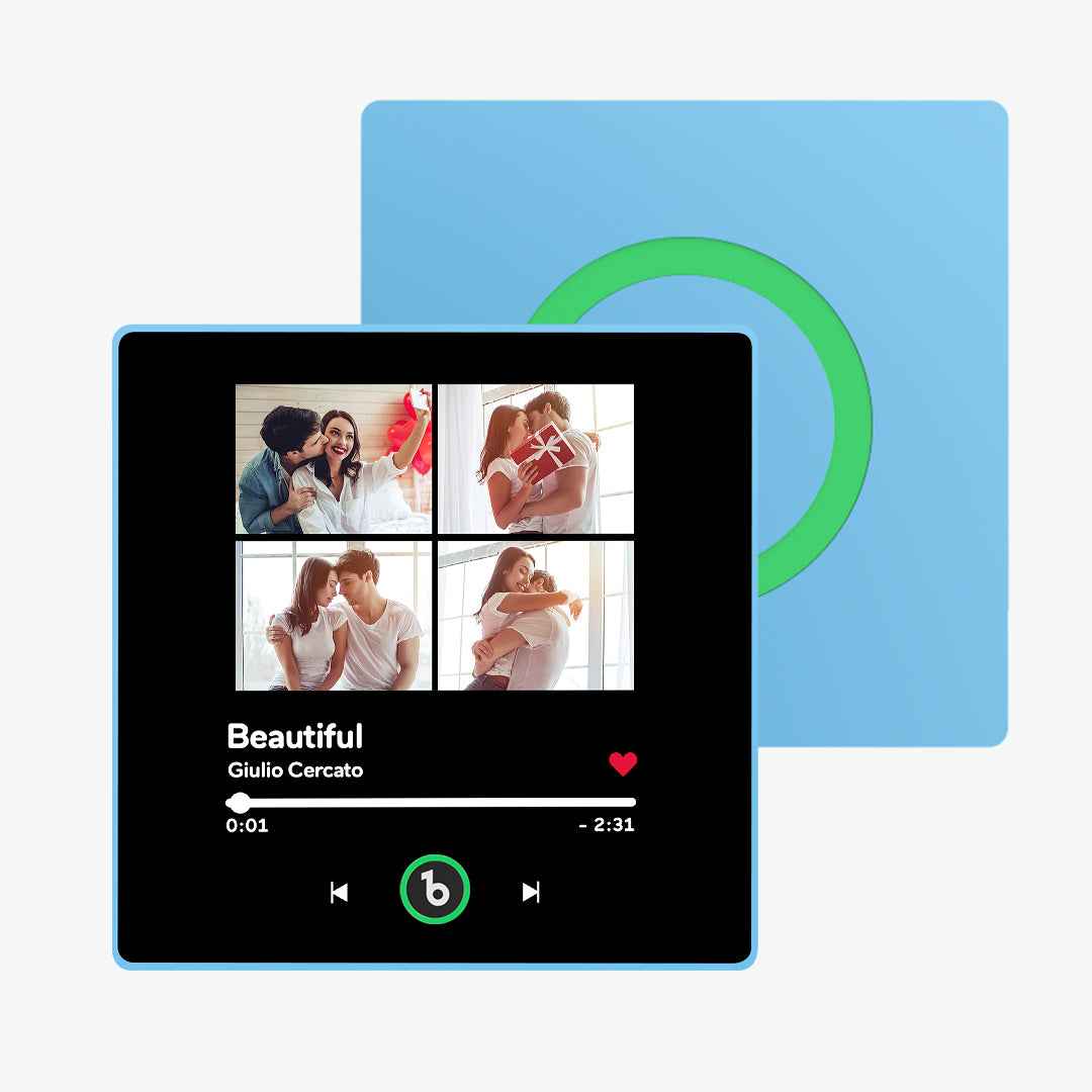 FridgeBeats Framed Custom Music Fridge Magnet 4 Photos with Frame New 4.0 Upgrade Colorful Album Fridge Magnet Gifts for Girlfriend