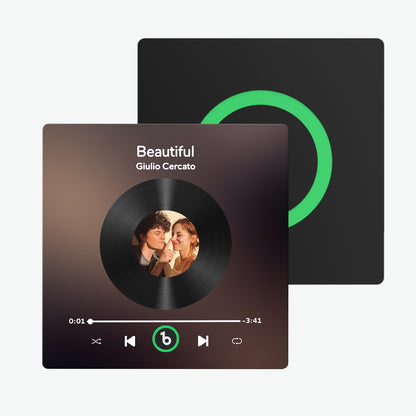 FridgeBeats music magnet on a kitchen fridge playing a chosen song – ideal housewarming gift