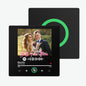 FridgeBeats 4.0 Pro frameless personalised music & photo fridge magnet featuring a custom photo and play icon — Bluetooth personalised singing magnet